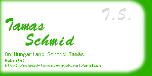 tamas schmid business card